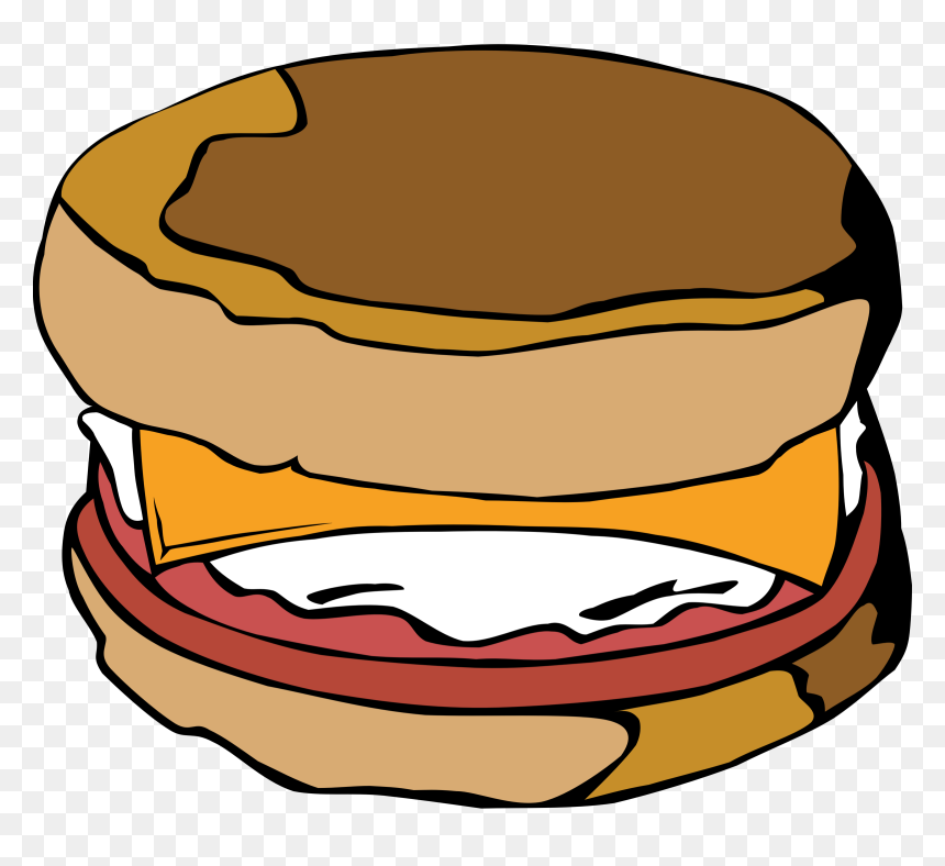 Bacon Egg Roll Clip Art - Breakfast Sandwich Clip Art, HD Png Download - egg roll png