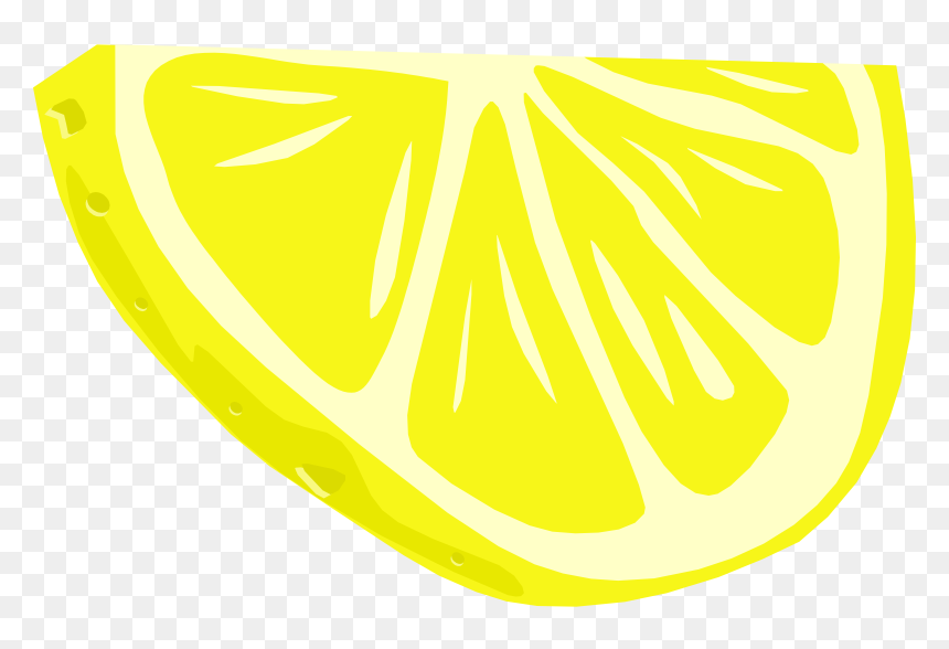 Lemon Clipart Hand Drawn - Lemon Slice Clip Art, HD Png Download - lime wedge png
