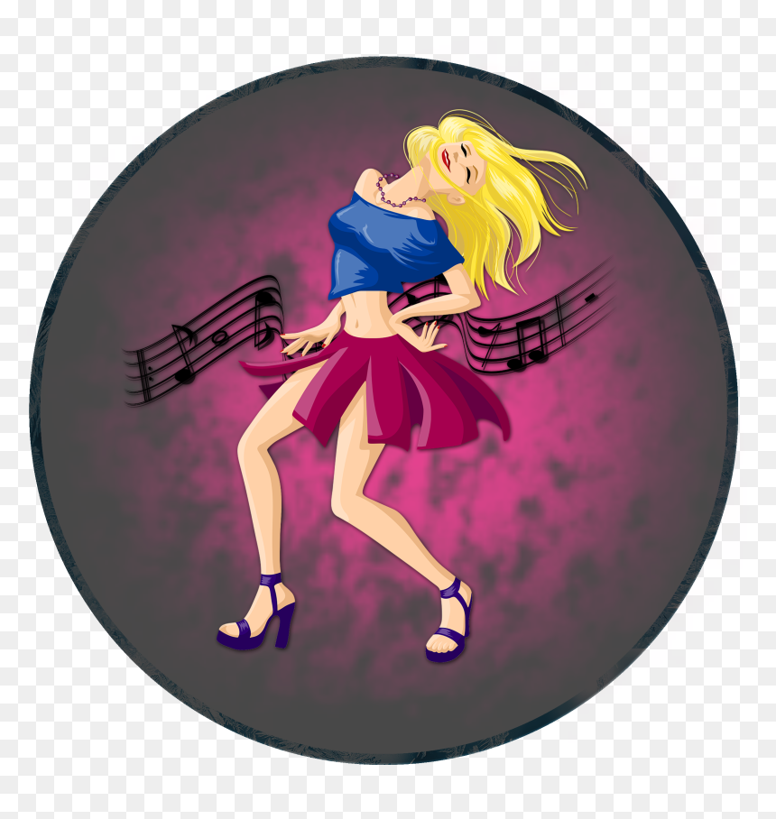 Dancing Girl Png, Transparent Png - dance emoji png
