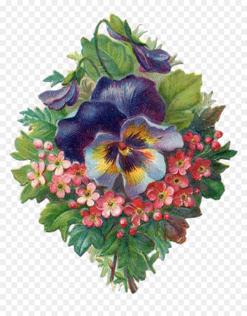 Flower Vintage Bouquet, HD Png Download - flower vintage png