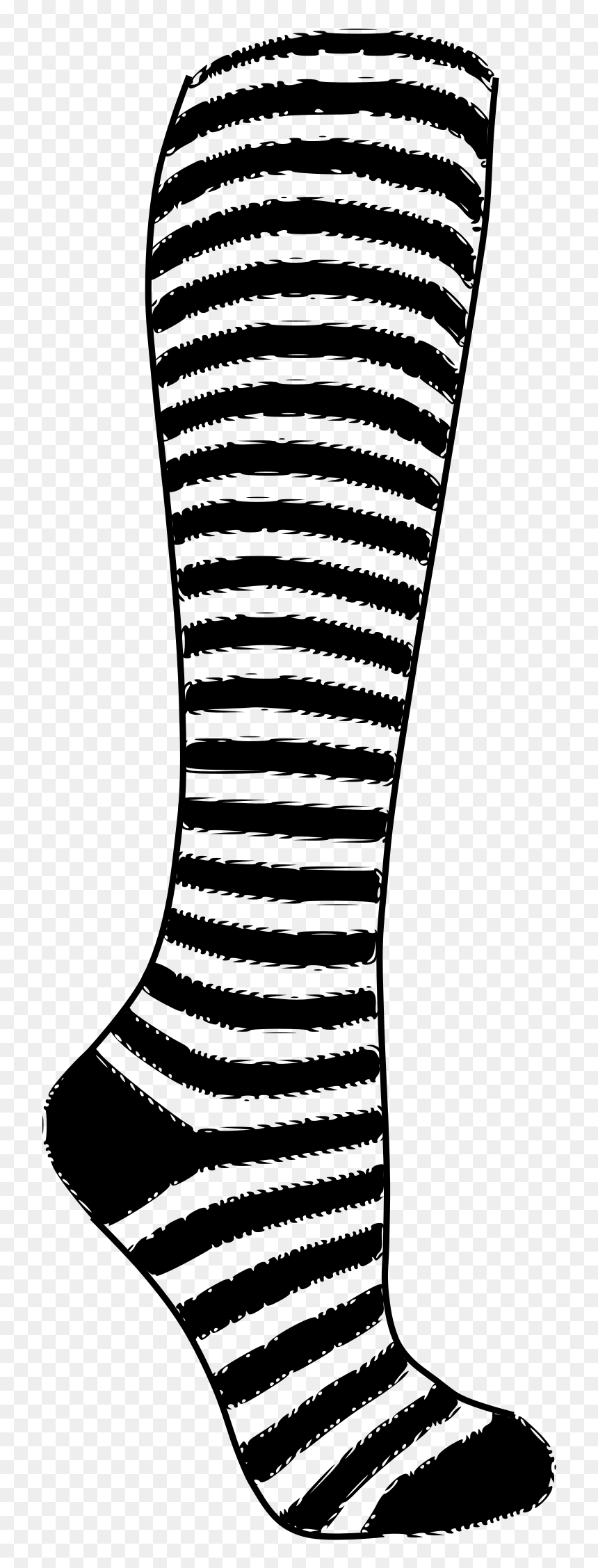 Number 1 Clipart Striped - Striped Socks Clipart, HD Png Download - black stripe png