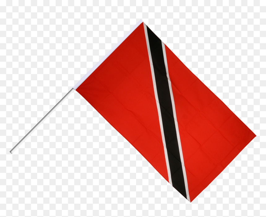 Bandiera Da Asta Trinidad E Tobago - Red Flag, HD Png Download - trinidad flag png