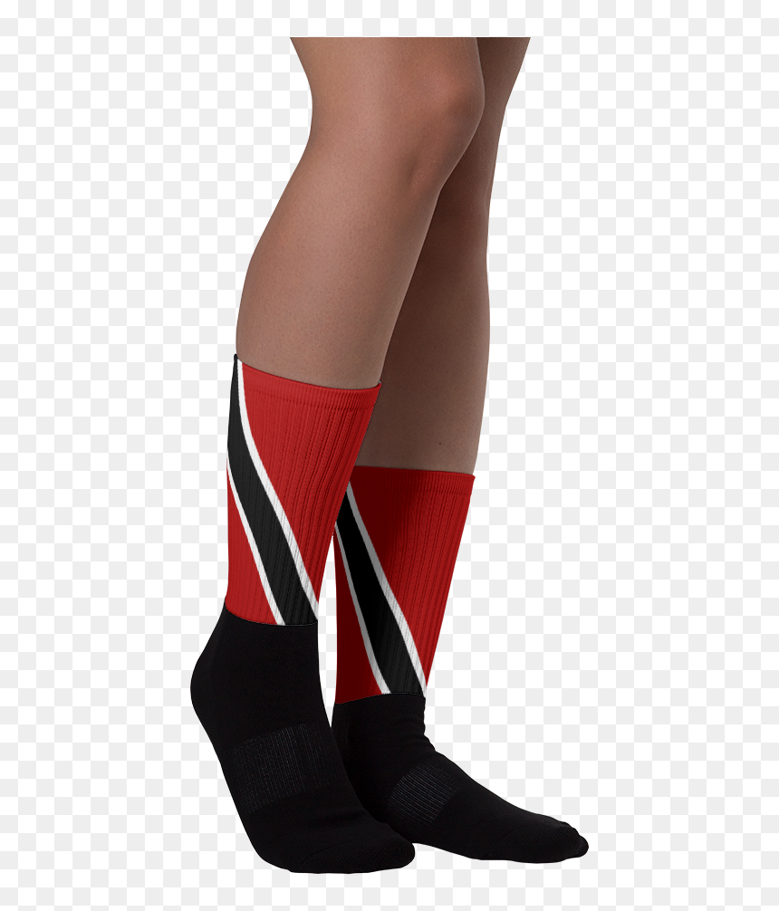 Trinidad And Tobago Flag - Black And White Sock Lace, HD Png Download - trinidad flag png