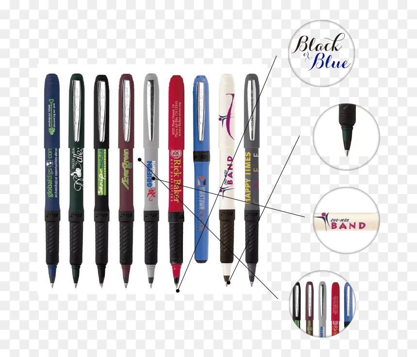 Black Or Blue Ink - Bic Grip Roller, HD Png Download - bic pen png