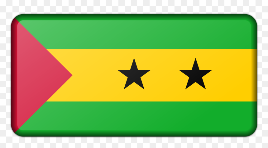 Sao Tome And Principe Flag Clip Arts - Sao Tome En Principe Vlag, HD Png Download - trinidad flag png
