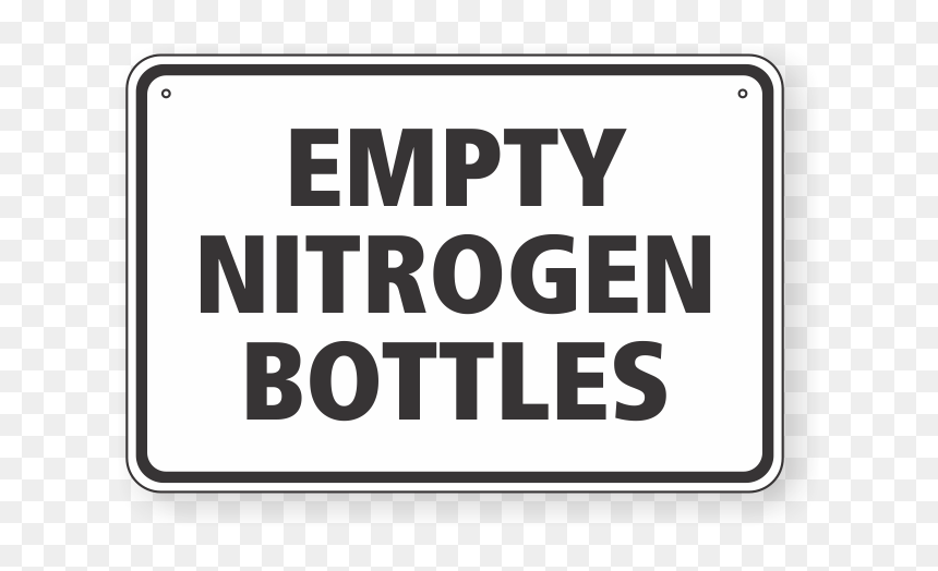Empty Nitrogen Bottles Sign, HD Png Download - empty sign png
