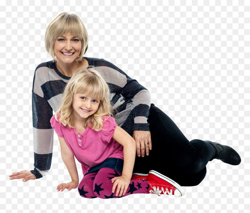 Sitting Mother Png, Transparent Png - child sitting png