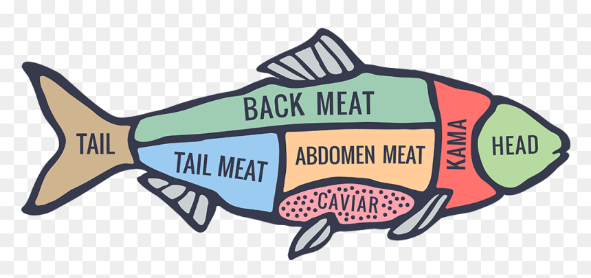 Fish Cuts Of Meat, HD Png Download - fish head png