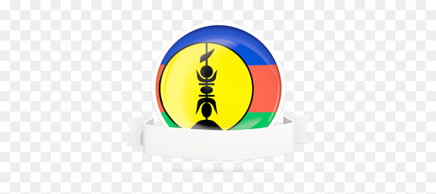 Flag With Empty Ribbon - New Caledonia Flag, HD Png Download - empty sign png