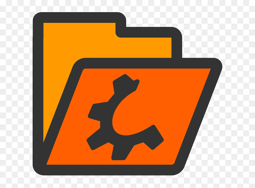 Folder, Open, Orange, Directory, Computer - Fonts Clipart, HD Png Download - empty sign png