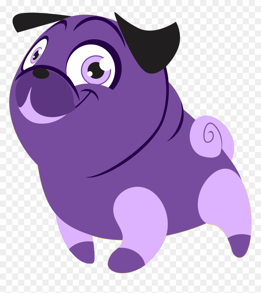 Cartoon Illustration Big Image - Purple Dog Clipart, HD Png Download - doge png transparent