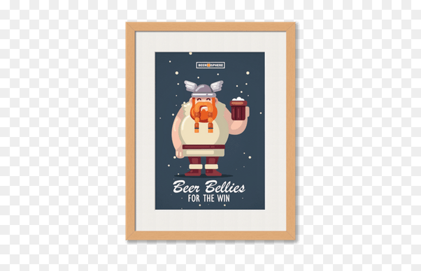 Beer Bellies Ftw Framed Wall Art With Border Pine - Cartoon, HD Png Download - pumpkin border png
