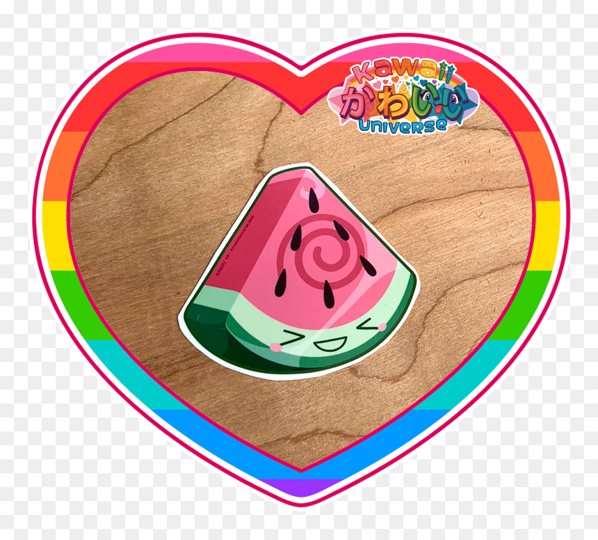 Kawaii Universe Cute Watermelon Wedge Sticker Pic 01 - Kawaii Cute Earth, HD Png Download - cute sun png