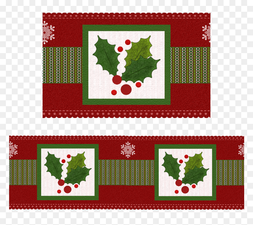 Christmas Border - Patchwork, HD Png Download - christmas pattern png