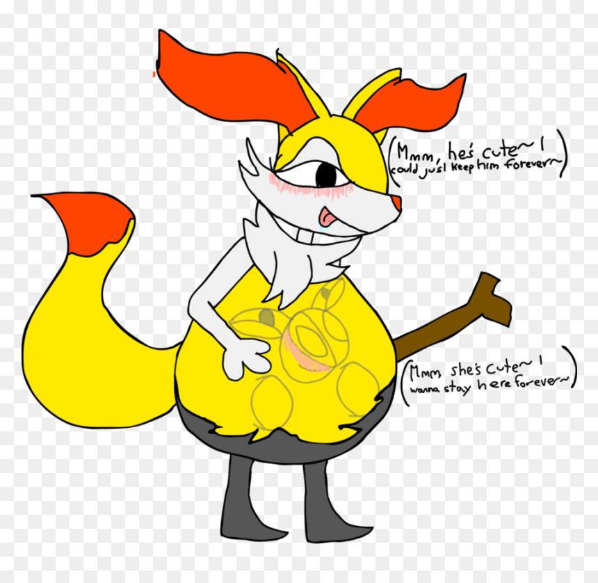 Brias In Braixen"s Belly By Undernom - Braixen Vore, HD Png Download - undertale dog png