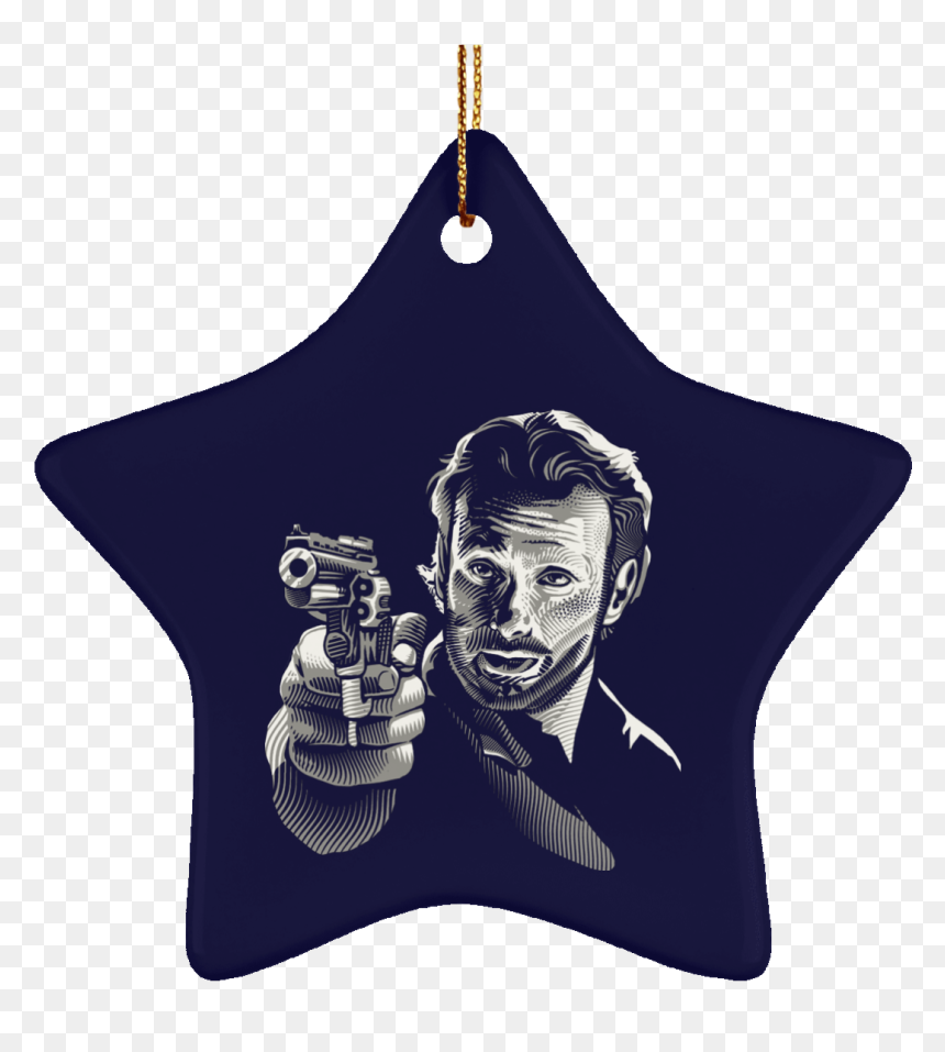 Rick Grimes Christmas Ornaments"
 Class= - Christmas Ornament, HD Png Download - blue christmas ornaments png