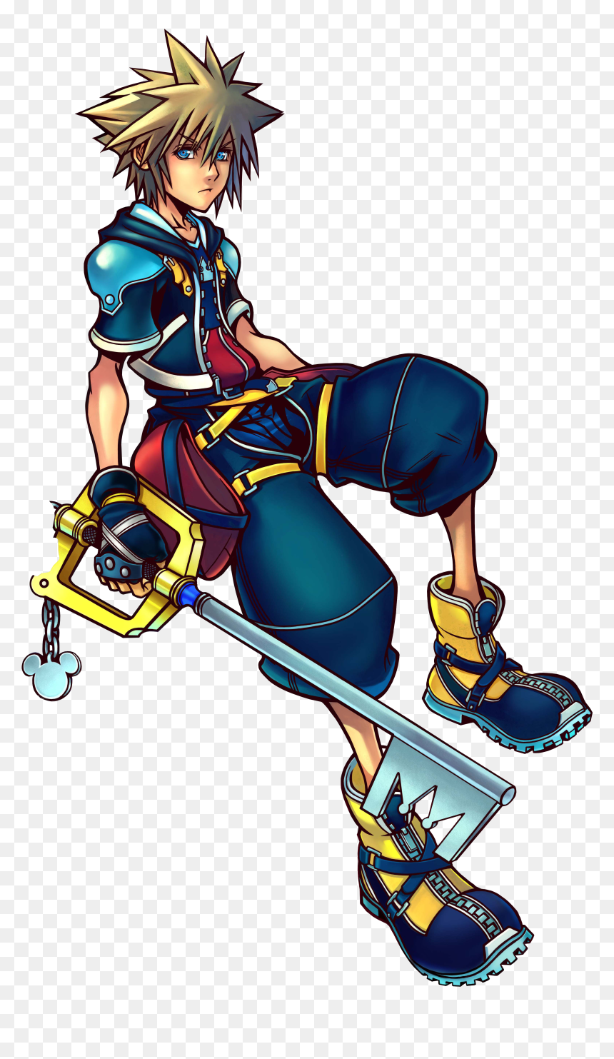 Art Kingdom Hearts Sora, HD Png Download - roxas png