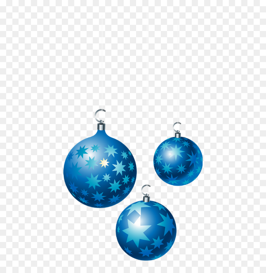Boules De Noël Bleues - Новогодние Презентации, HD Png Download - blue christmas ornaments png