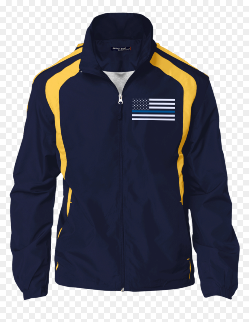 Sport Tek Thin Blue Line American Flag Embroidered - Jacket, HD Png Download - thin blue line flag png