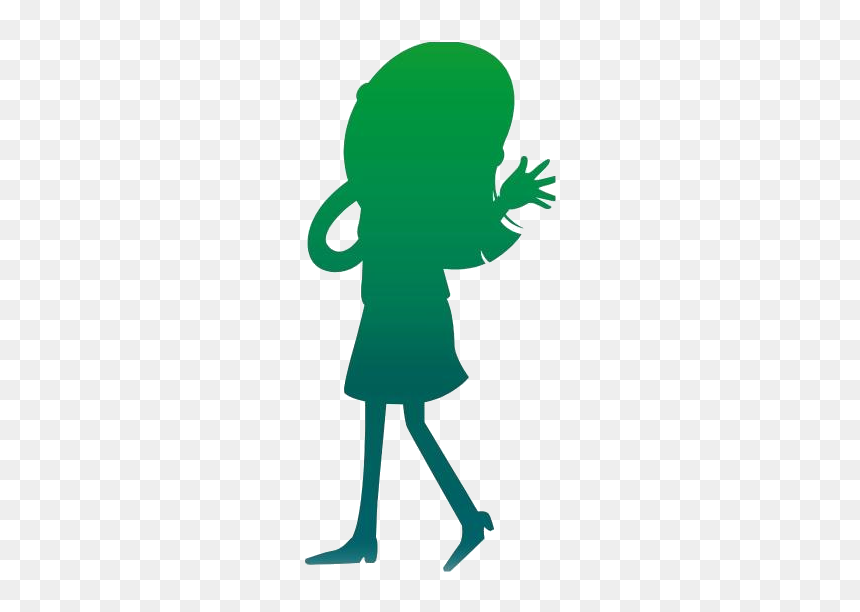 Girl Walking Png Transparent Images - Illustration, Png Download - woman walking silhouette png
