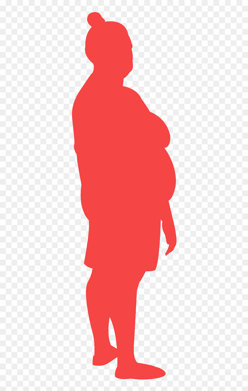 Silhouette Femme Grosse, HD Png Download - woman walking silhouette png