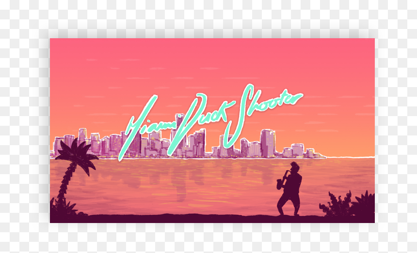 Miami Duck Shooter, HD Png Download - miami skyline silhouette png