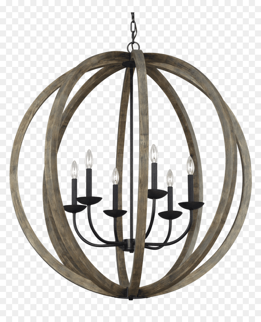 Modern Farmhouse Iron Chandelier, HD Png Download - chandelier silhouette png