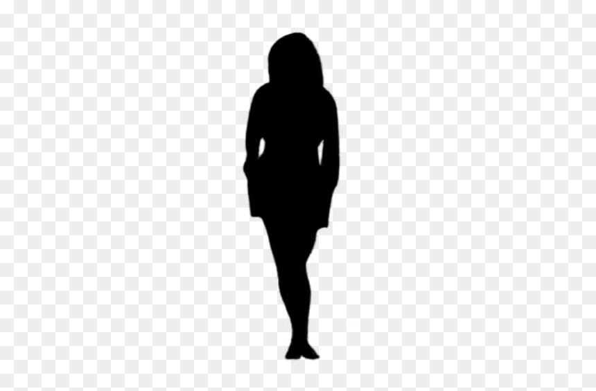 #silhouette #woman #standing #pose #black #vipshoutout - Beanie, HD Png Download - woman standing silhouette png