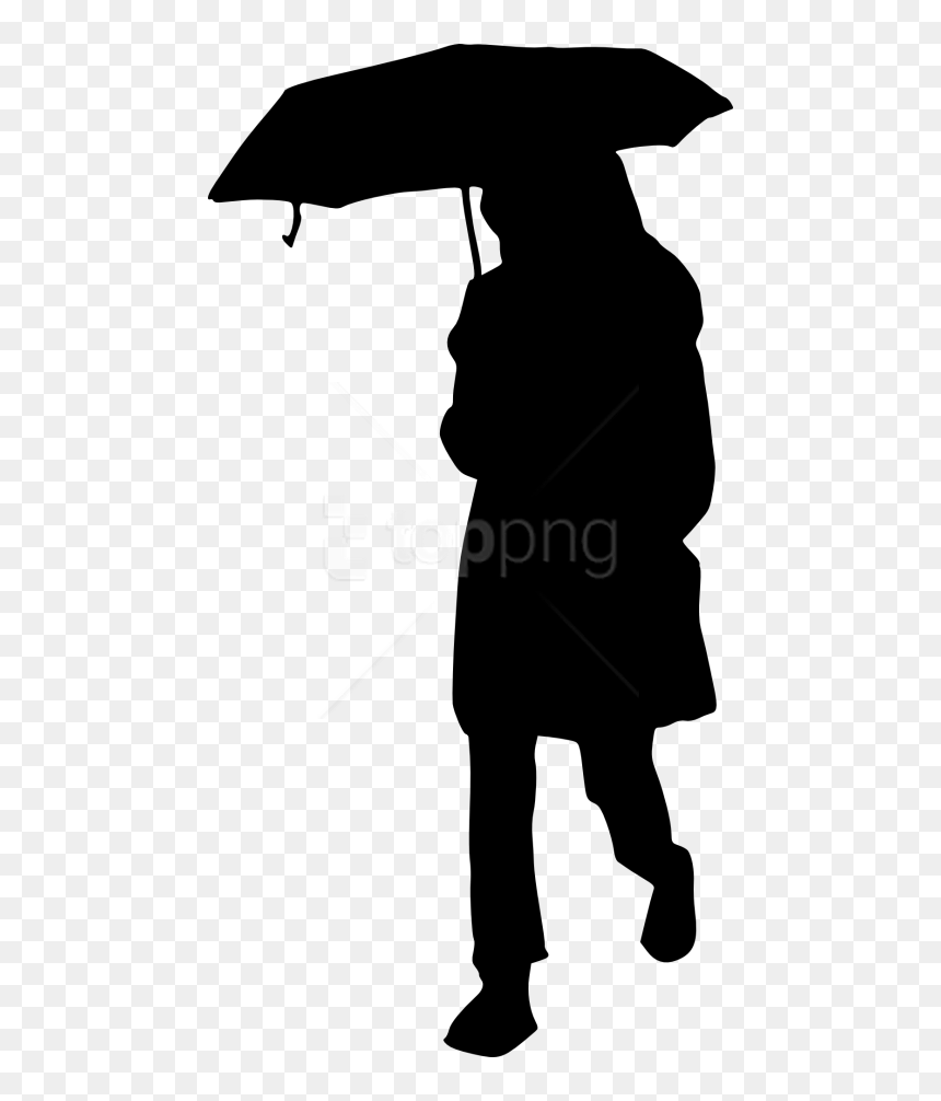 Free Png Woman Umbrella Silhouette Png - Silhouette Women With An Umberella, Transparent Png - woman walking silhouette png