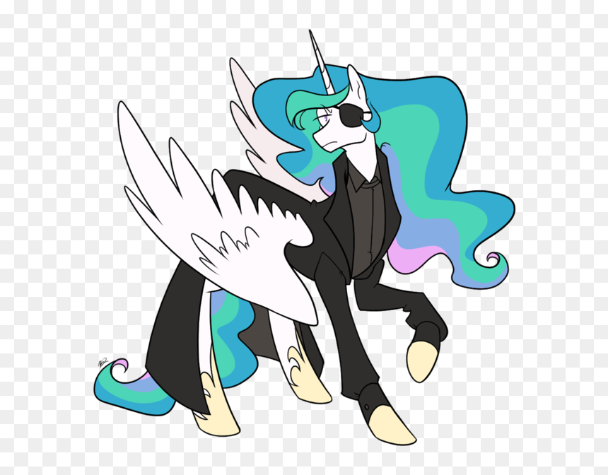 Princess Celestia As Nick Fury, HD Png Download - nick fury png