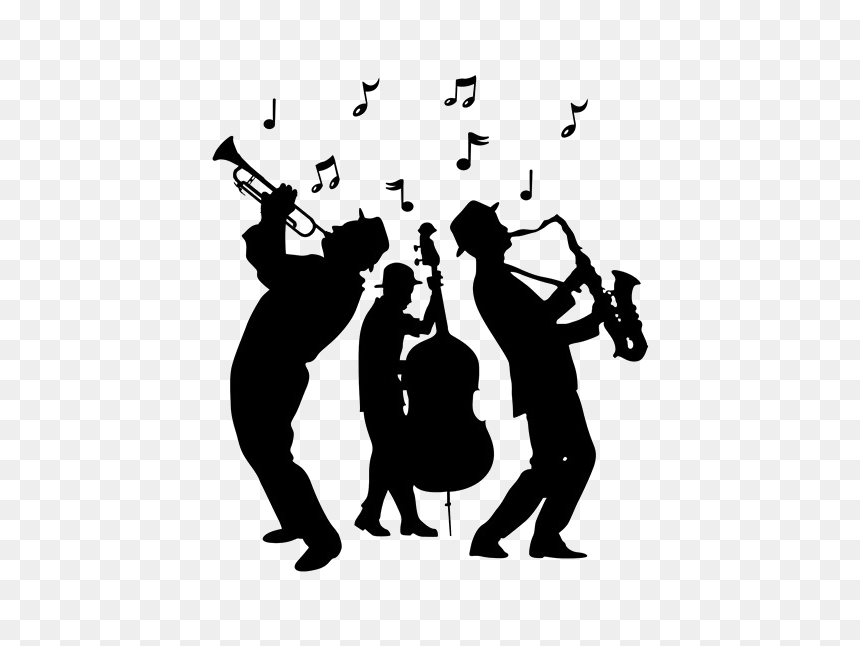Jazz Musician Png Picture - Jazz Clipart, Transparent Png - band silhouette png