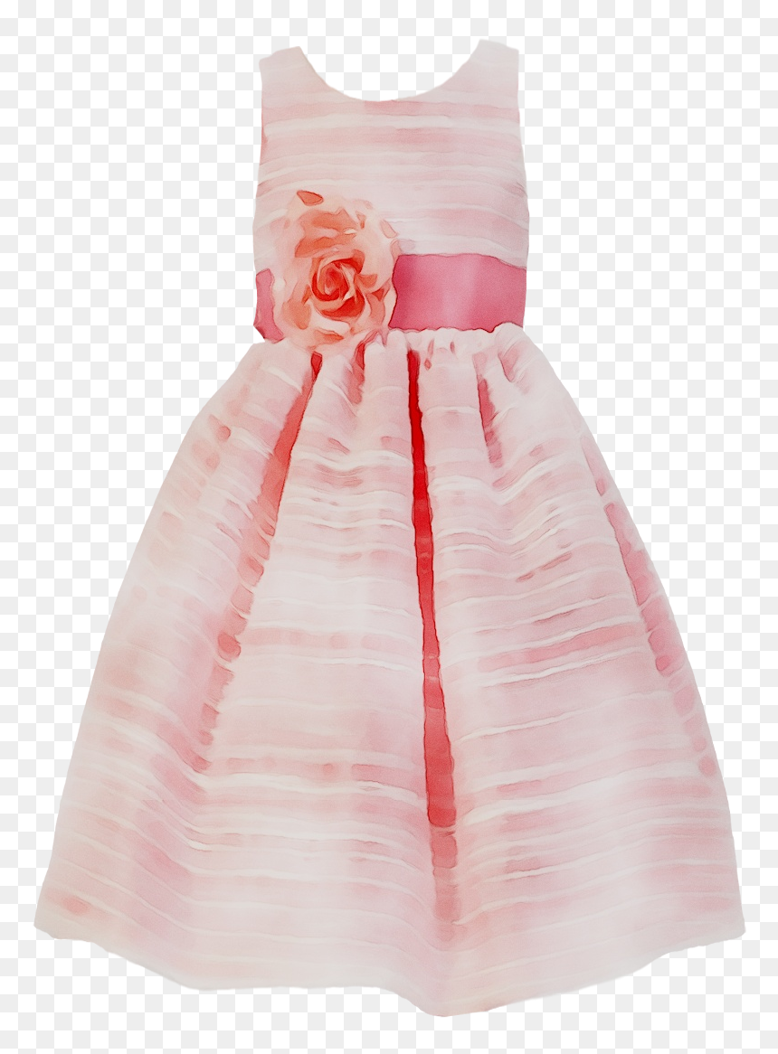 Flower Girl Cocktail Dress Party Dress - Cocktail Dress, HD Png Download - pink dress png