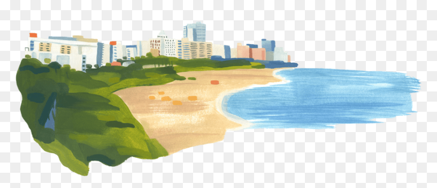 Painting, HD Png Download - miami skyline silhouette png