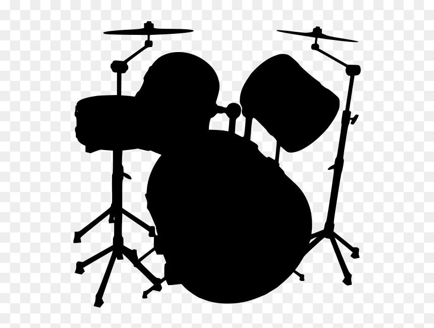Drums Clip Art, HD Png Download - band silhouette png