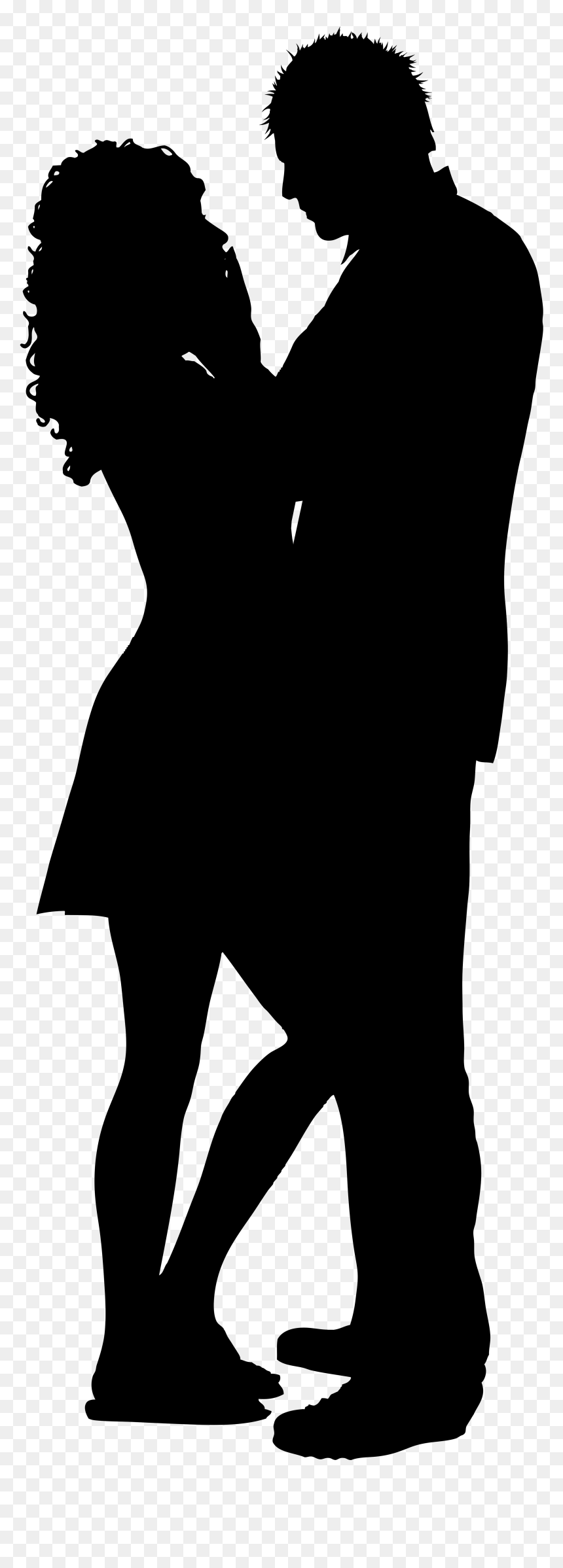 Happy Couple Silhouette Png, Transparent Png - barn silhouette png