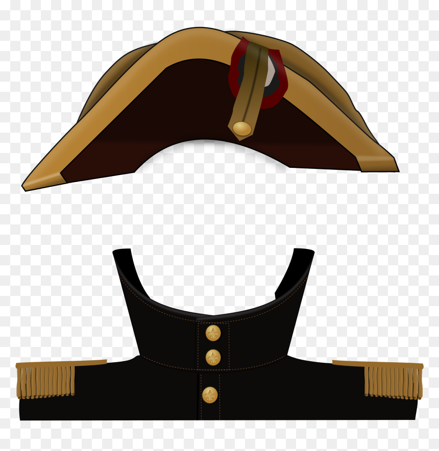 Hat Clipart Coat - Napoleon Hat Clipart, HD Png Download - hat clipart png