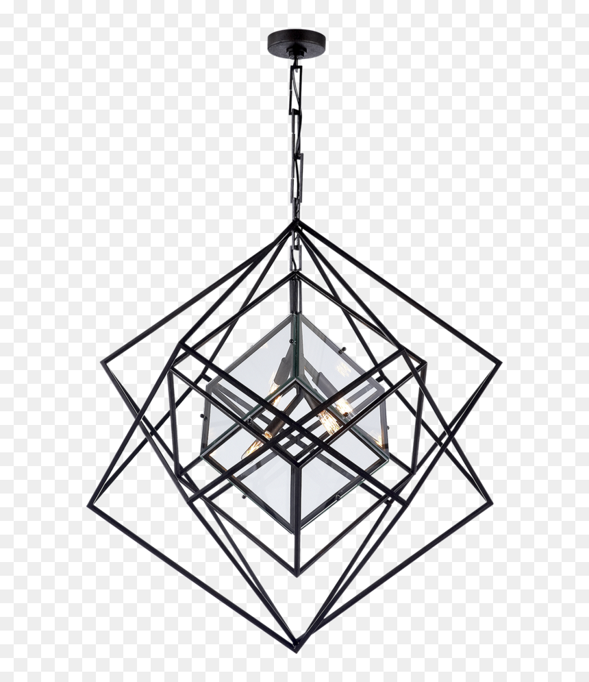 Kelly Wearstler Chandelier Cubist, HD Png Download - chandelier silhouette png