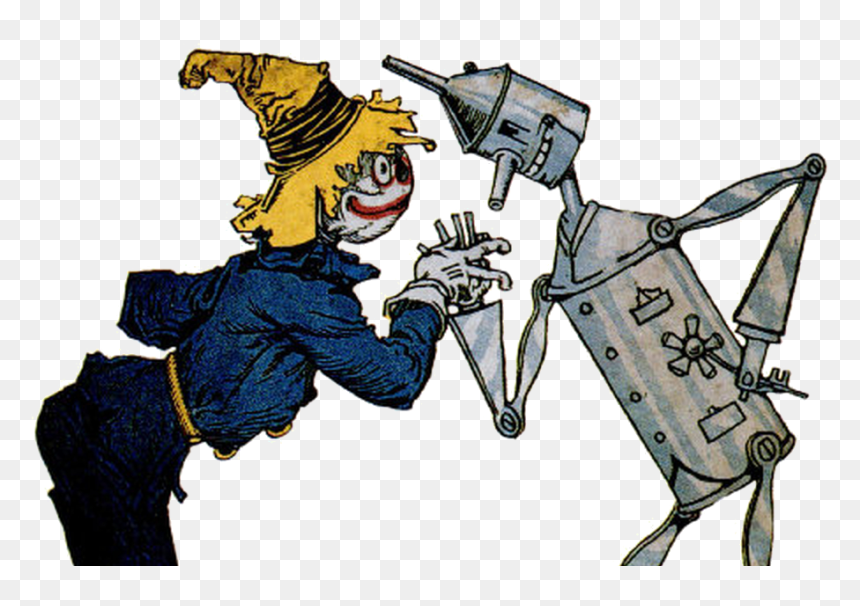 Hurricane Clipart Wizard Oz - Scarecrow And The Tin Man, HD Png Download - scarecrow clipart png