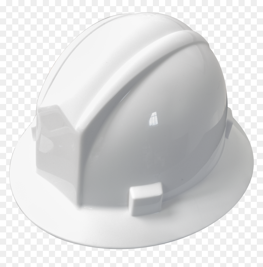 White Full Brim Hard Hat W/ratchet, HD Png Download - hardhat png