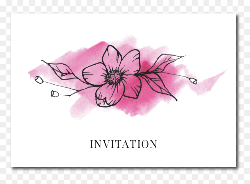 Floral Wedding Invitation"
 Class="lazyload Lazyload - Cherry Blossom, HD Png Download - wedding invitation png