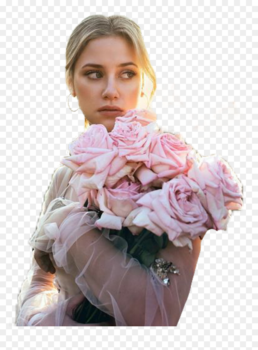 #lili #lilireinhart #beronica #bughead #riverdale #bety - Lili Reinhart With Roses, HD Png Download - riverdale png