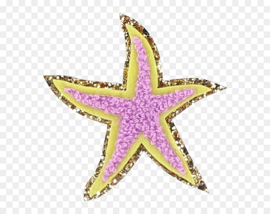 Glitter Starfish Patch - Starfish, HD Png Download - gold glitter star png