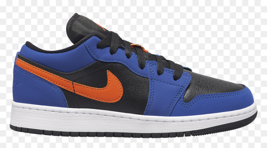 Air Jordan 1 Orange And Blue And Black, HD Png Download - air jordan png