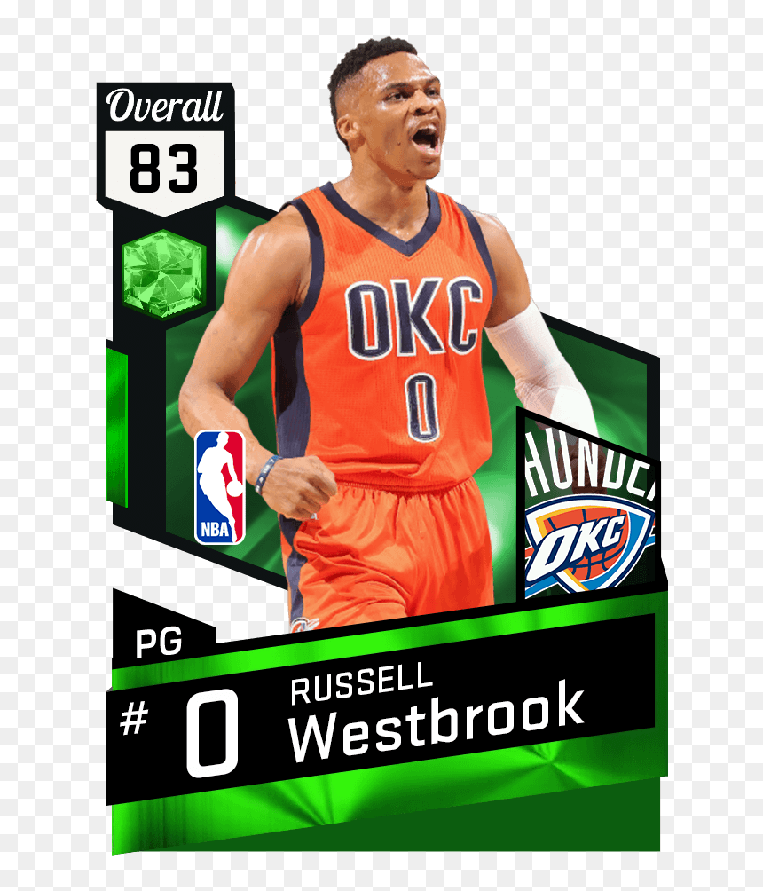 Russell Westbrook Nba 2k17, HD Png Download - russell westbrook dunk png