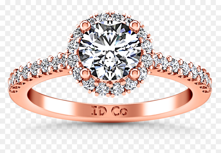 Rose Gold Engagement Ring $3000, HD Png Download - glowing halo png