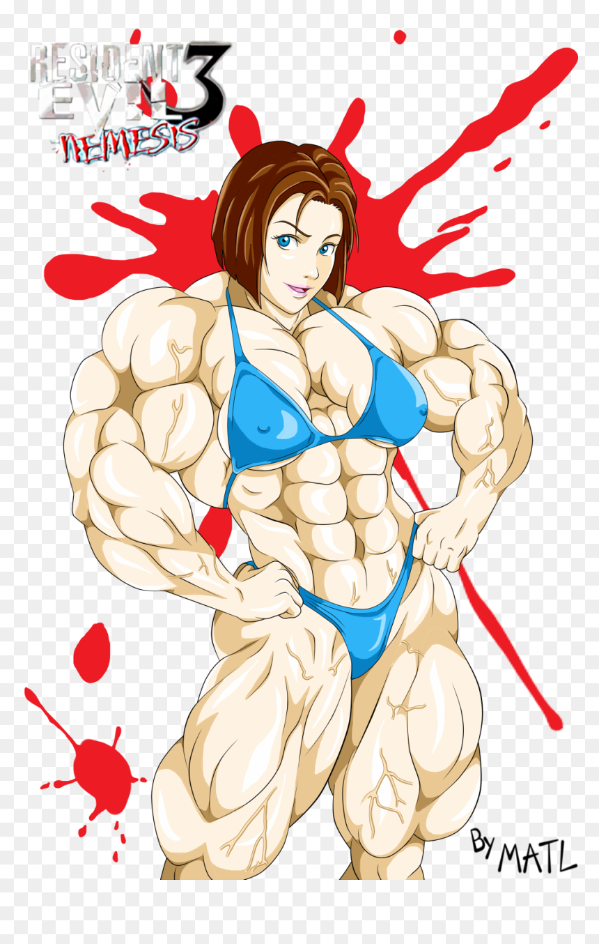 Jill Valentine Posing - Resident Evil Muscle Growth, HD Png Download - jill valentine png