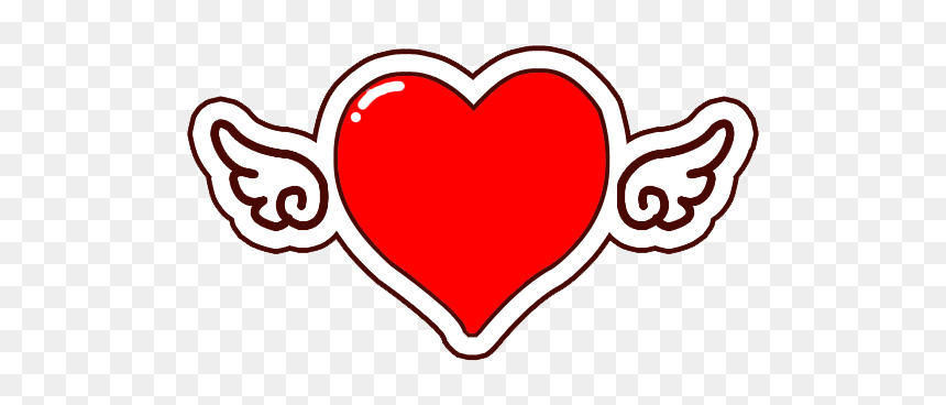 Wing Download Clip Art - Cartoon Heart With Wings Transparent, HD Png Download - cartoon wings png