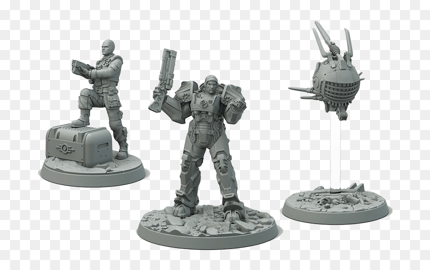 Fallout Wasteland Warfare Assaultrons & Protectrons, HD Png Download - brotherhood of steel png
