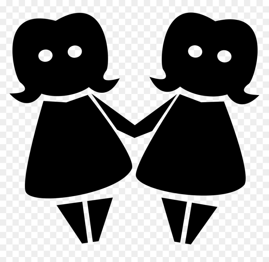 Gemini Female Twins Couple Symbol - Twins Icon, HD Png Download - gemini symbol png