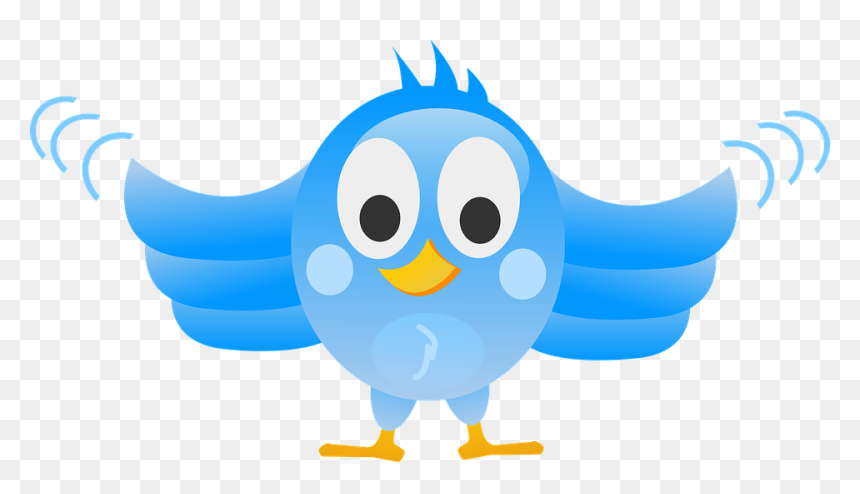 Follow Us On Twitter - Bird Flapping Wings Clipart, HD Png Download - cartoon wings png